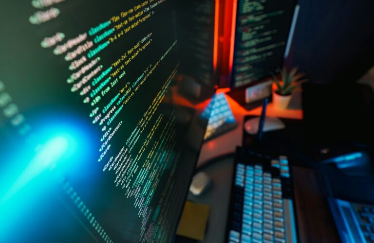 Écrans affichant un logiciel professionnel